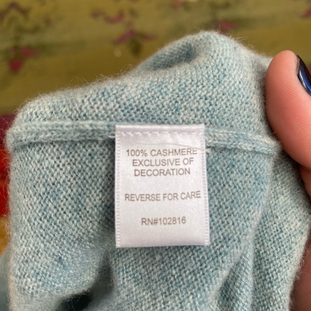 Cashmere Sweater with Ruffle Hem - Picture 3 of 4